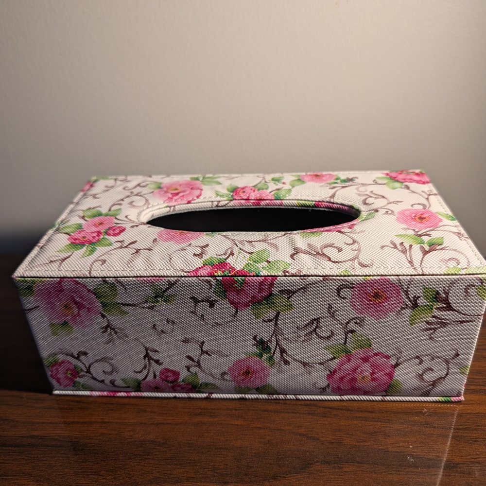 Floral Tissue Box Cover